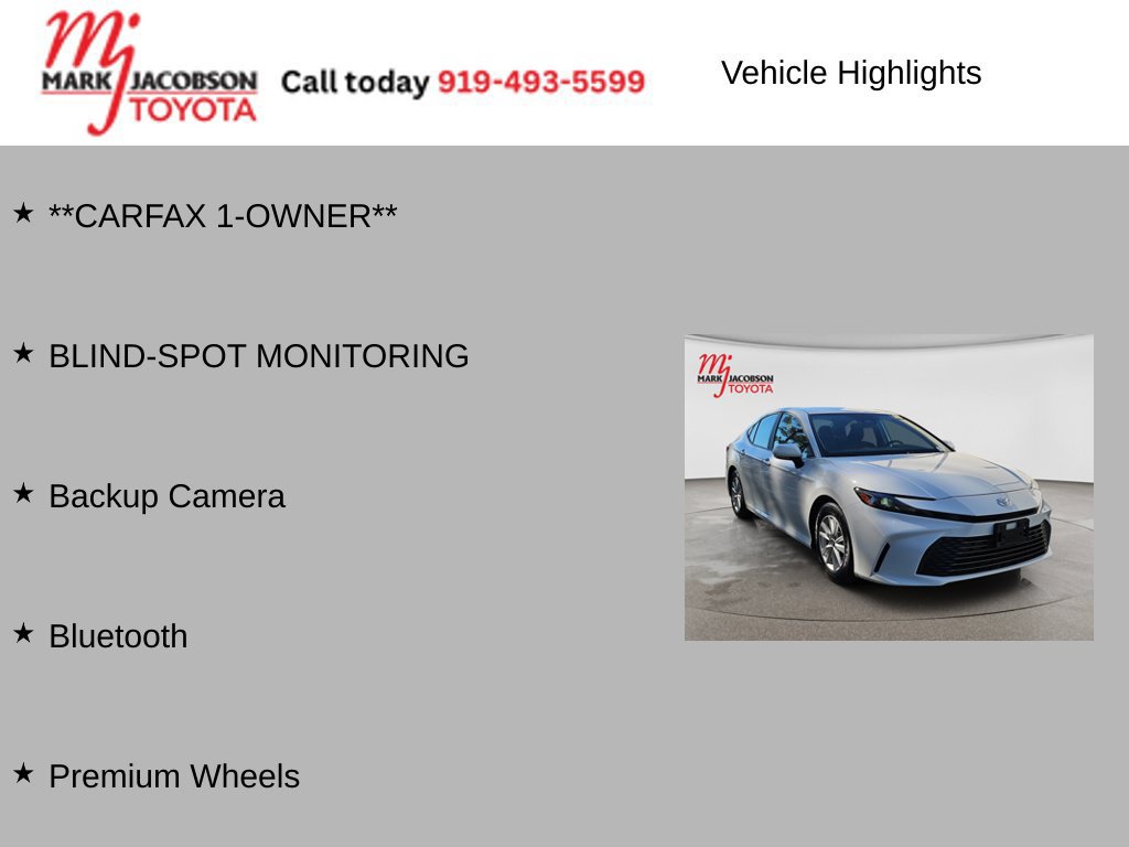Used 2025 Toyota Camry LE FWD image 6