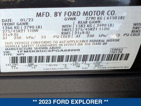 Certified 2023 Ford Explorer ST w/ Equipment Group 401A AWD/4WD image 24