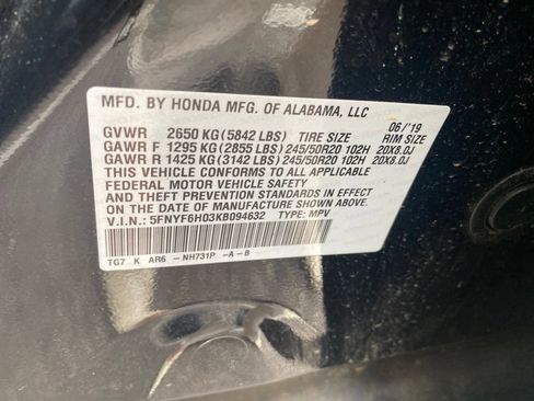 Used 2019 Honda Pilot Elite image 4
