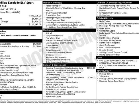 Used 2022 Cadillac Escalade ESV Sport Platinum image 37