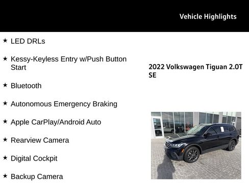Used 2022 Volkswagen Tiguan SE image 29