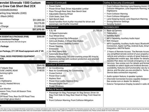 Certified 2024 Chevrolet Silverado 1500 Custom Trail Boss w/ LPO, Dark Essentials Package AWD/4WD image 36