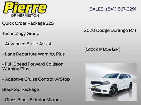 Used 2020 Dodge Durango R/T w/ Technology Group AWD/4WD image 6