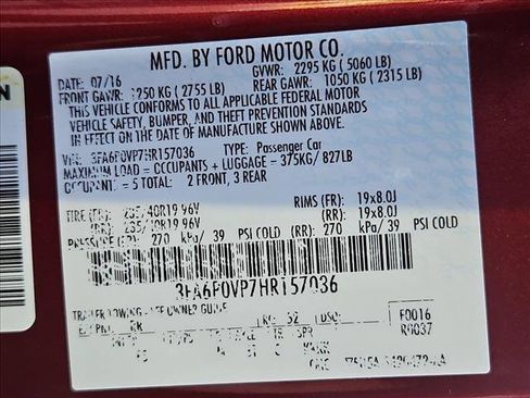 Used 2017 Ford Fusion Sport w/ Equipment Group 401A AWD/4WD image 26