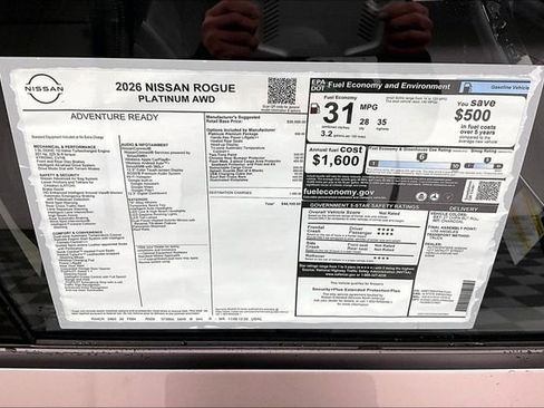 New 2026 Nissan Rogue Platinum w/ Platinum Premium Package image 38