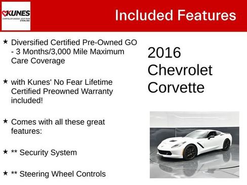 Used 2016 Chevrolet Corvette Stingray Coupe RWD image 4