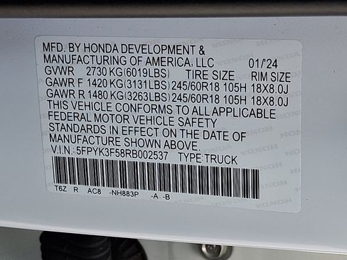 Used 2024 Honda Ridgeline RTL image 28
