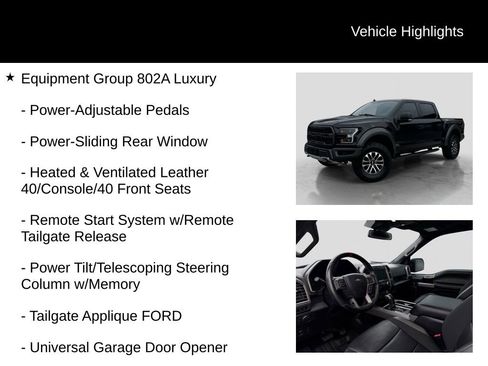 Used 2020 Ford F150 Raptor w/ Equipment Group 802A Luxury image 21