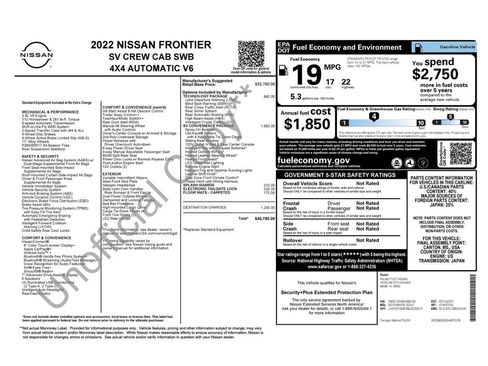 Used 2022 Nissan Frontier SV AWD/4WD image 14