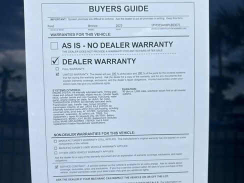 Used 2023 Ford Bronco Black Diamond AWD/4WD image 12