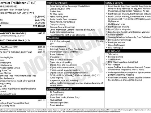 Used 2024 Chevrolet TrailBlazer LT w/ Driver Confidence Package FWD image 33