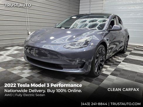 Used 2022 Tesla Model 3 Performance AWD/4WD image 1