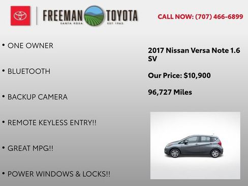 Used 2017 Nissan Versa Note SV FWD image 5