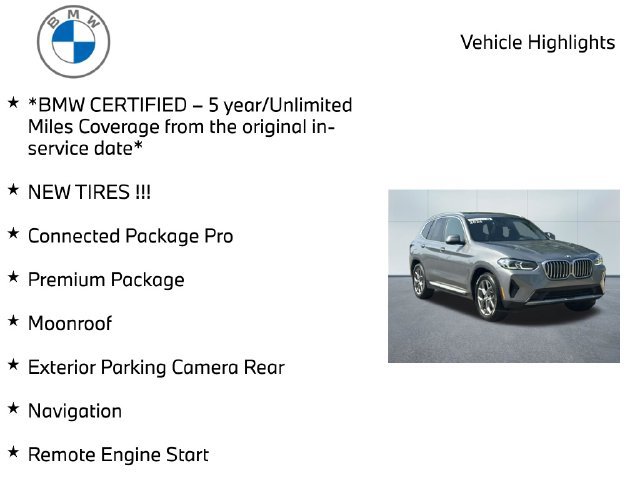 Certified 2024 BMW X3 xDrive30i w/ Premium Package AWD/4WD image 10