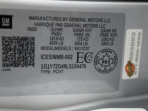 Used 2020 Chevrolet Corvette Stingray Preferred Cpe w/ 2LT Preferred Equipment Group RWD image 9