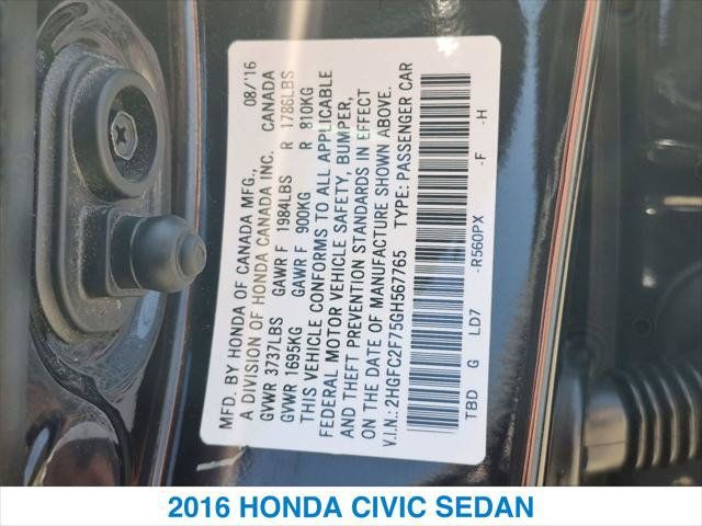 Used 2016 Honda Civic EX image 26