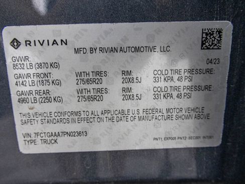 Used 2023 Rivian R1T Adventure AWD/4WD image 58
