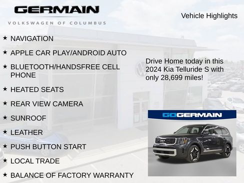 Used 2024 Kia Telluride S w/ S Sunroof Package AWD/4WD image 5