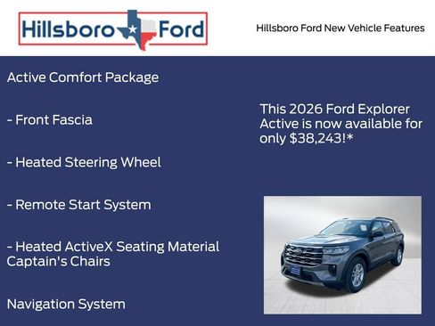 New 2026 Ford Explorer Active w/ Active Comfort Package RWD image 10
