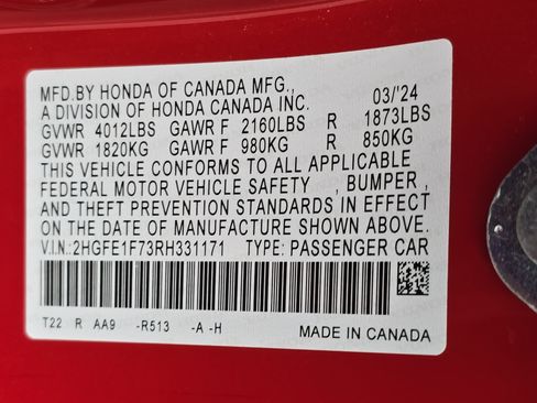 Used 2024 Honda Civic EX image 35