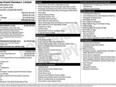 Used 2024 Jeep Grand Cherokee L Limited w/ Luxury Tech Group II AWD/4WD image 10