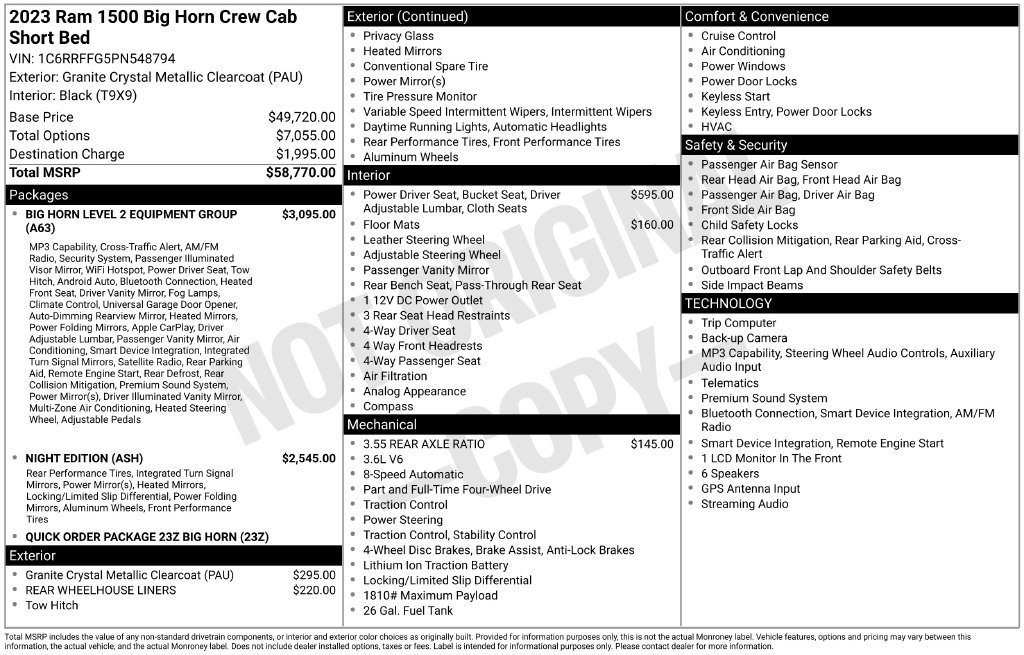 Used 2023 RAM 1500 Big Horn AWD/4WD image 38