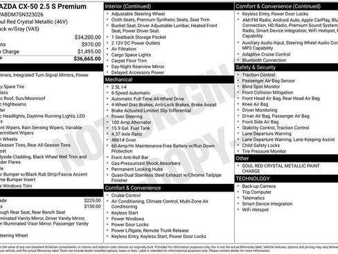 Certified 2025 MAZDA CX-50 AWD 2.5 S w/ Premium Package image 35