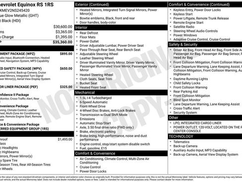 Used 2022 Chevrolet Equinox RS w/ Infotainment Package image 31