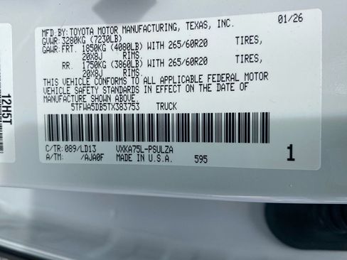 New 2026 Toyota Tundra Limited image 19