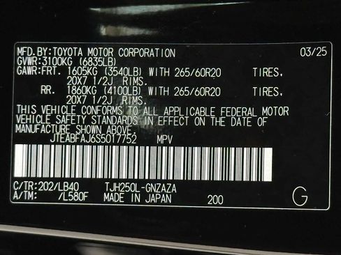Used 2025 Toyota Land Cruiser w/ Premium Package AWD/4WD image 33
