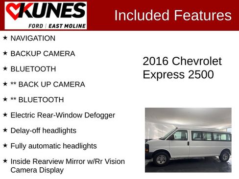 Used 2016 Chevrolet Express 2500 Extended image 2