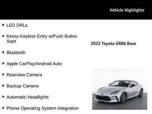 Used 2022 Toyota GR86 w/ ALL Weather Mat Package (TMS) RWD image 29