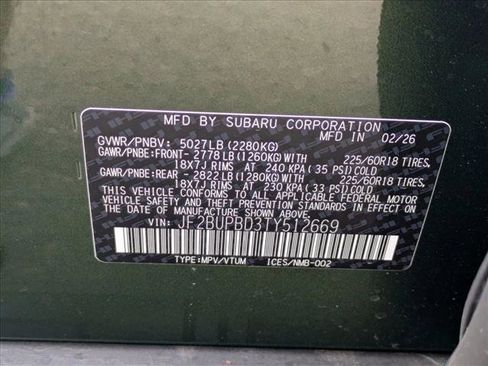 New 2026 Subaru Outback Premium AWD/4WD image 19