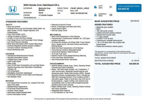 Used 2024 Honda Civic EX-L image 37