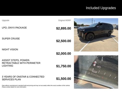 Used 2023 Cadillac Escalade Sport Platinum w/ LPO, ONYX Package AWD/4WD image 5