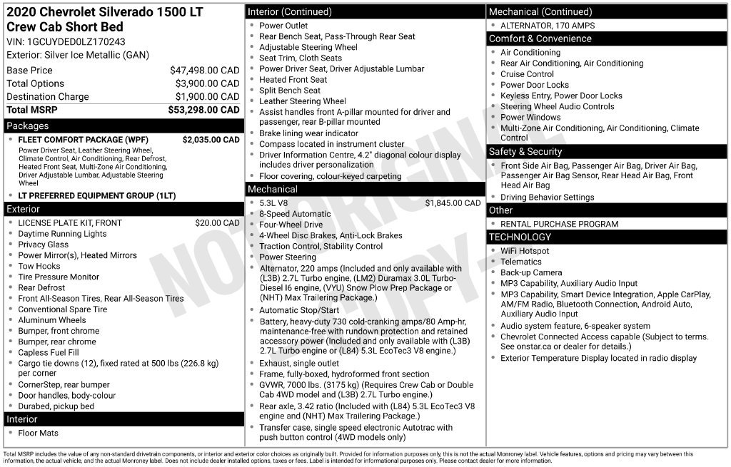 Used 2020 Chevrolet Silverado 1500 LT w/ Fleet Comfort Package AWD/4WD image 33