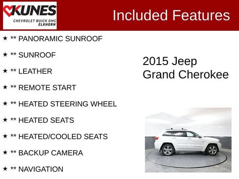 Used 2015 Jeep Grand Cherokee Overland AWD/4WD image 2