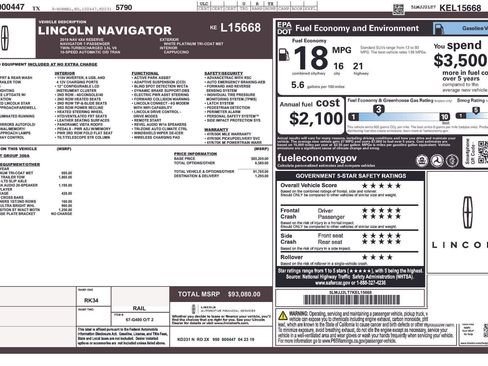 Used 2019 Lincoln Navigator Reserve AWD/4WD image 39