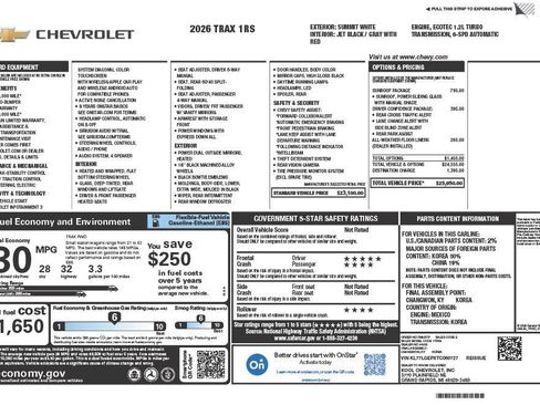 New 2026 Chevrolet Trax RS w/ Sunroof Package image 4