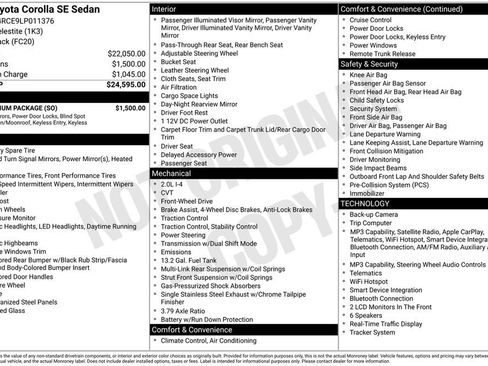 Used 2020 Toyota Corolla SE w/ SE Premium Package FWD image 33