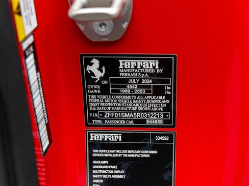 Certified 2024 Ferrari 296 GTS RWD image 42