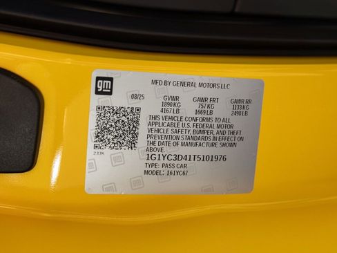 Used 2026 Chevrolet Corvette Stingray Premium Conv w/ Z51 Performance Package image 71