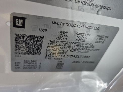 Certified 2021 Chevrolet Silverado 1500 LTZ AWD/4WD image 16