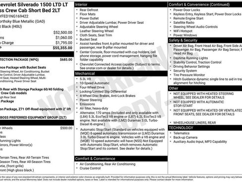 Used 2022 Chevrolet Silverado 1500 LT Trail Boss w/ Bed Protection Package AWD/4WD image 39