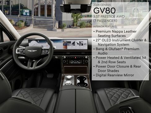 New 2026 Genesis GV80 3.5T Prestige image 21