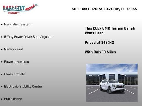 New 2027 GMC Terrain Denali w/ LPO, Floor Liner Package AWD/4WD image 9