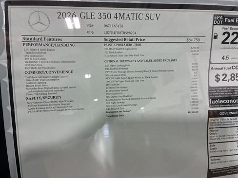 New 2026 Mercedes-Benz GLE 350 4MATIC image 18