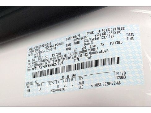 New 2025 Ford Transit 250 Low Roof AWD w/ Load Area Protection Package image 14