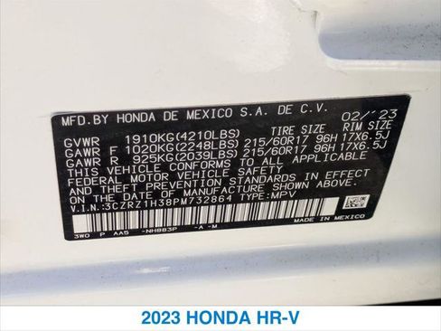 Certified 2023 Honda HR-V LX image 26