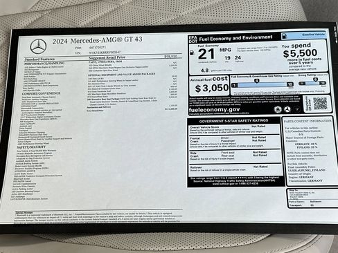 Certified 2024 Mercedes-Benz AMG GT 43 image 31